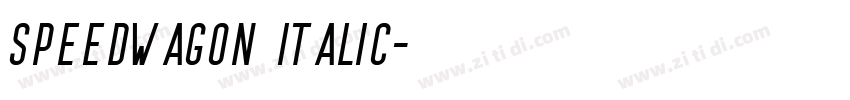 Speedwagon Italic字体转换